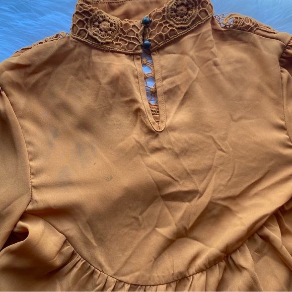 Xhilaration Size Small Mock Neck Long Sleeve Blouse - Picture 3 of 6